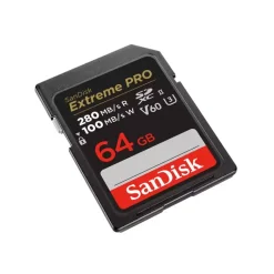 Sandisk Carte Mémoire Extreme Pro 64 Go - Vidéo 6K, Vitesse 200 Mo/s, Récupération Données