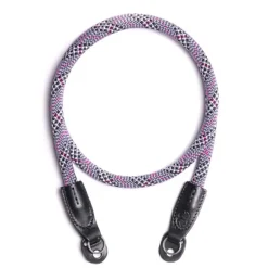 Cooph rope Camera Strap plaid grey/fuschia 130cm