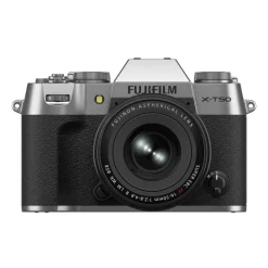Fujifilm Découvrez le FUJI X-T50 SILVER + XF16-50mm: appareil photo hybride compact, 40,2 MP, vidéo 6,2K, 20 simulations de film, stabili