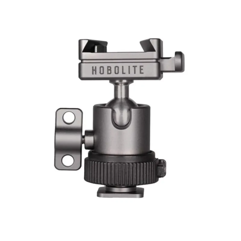 Hobolite Micro Ball Head - Rotule compacte avec adaptateur Cold Shoe et V-Mount