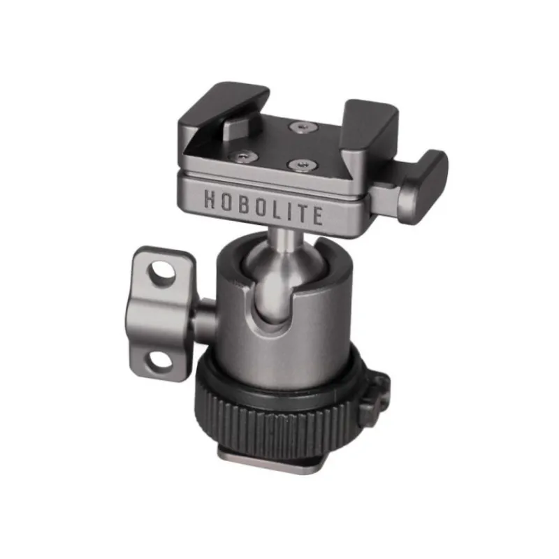 Hobolite Micro Ball Head - Rotule compacte avec adaptateur Cold Shoe et V-Mount