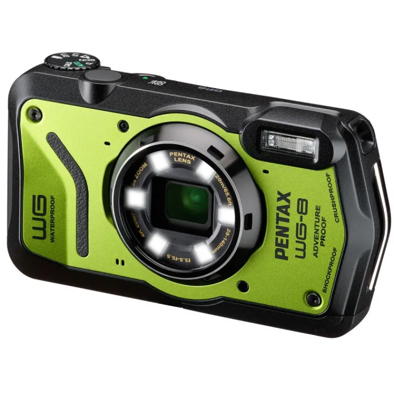 Pentax WG-8 vert : Appareil Photo Tout-Terrain 20MP, Vidéo 4K, Étanche 20m