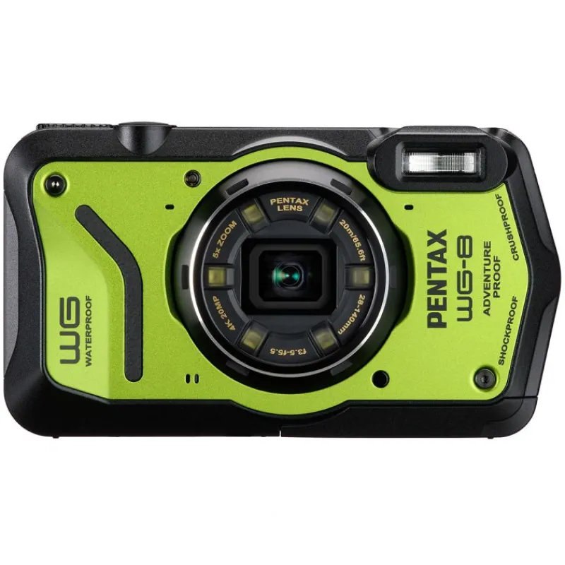 Pentax WG-8 vert : Appareil Photo Tout-Terrain 20MP, Vidéo 4K, Étanche 20m